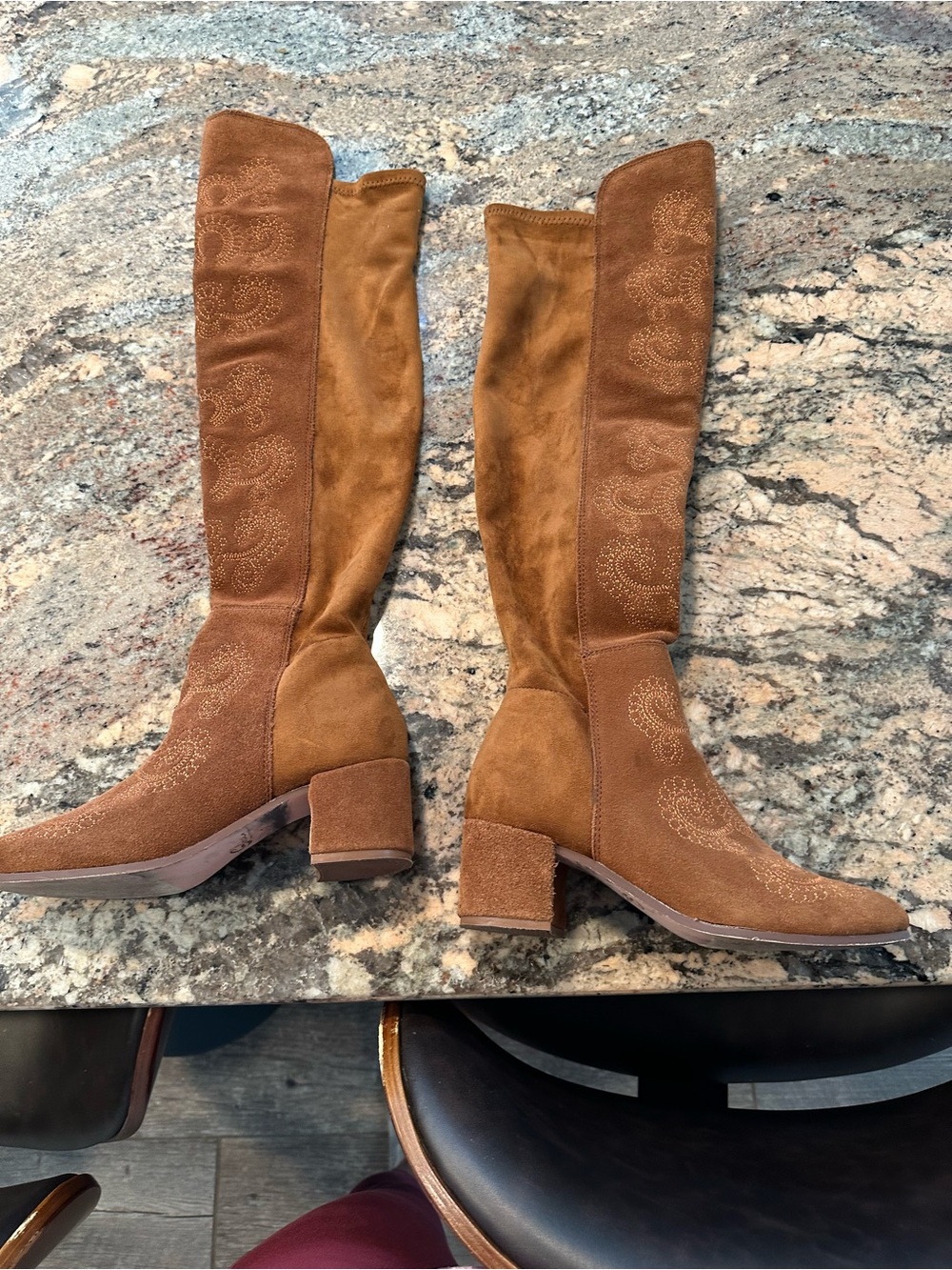 Sbicca Chestnut Suede Over-the-Knee Boots